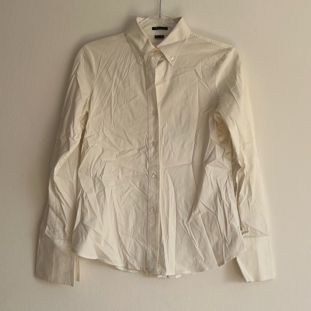 Vintage White Theory Button Down Size Medium - image 1